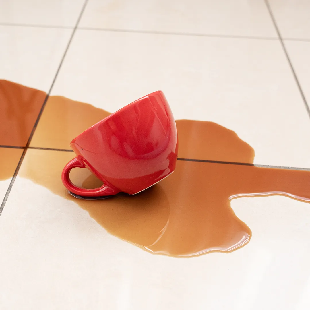 Coffee spill on tile flooring | Floortrends