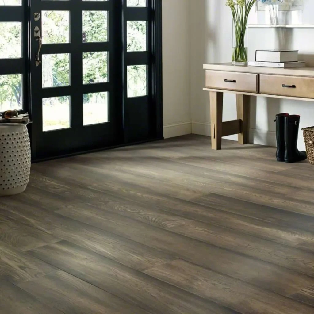 Long plank hardwood in hallway