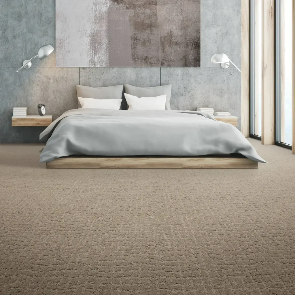 Exquisite carpet in modern bedroom