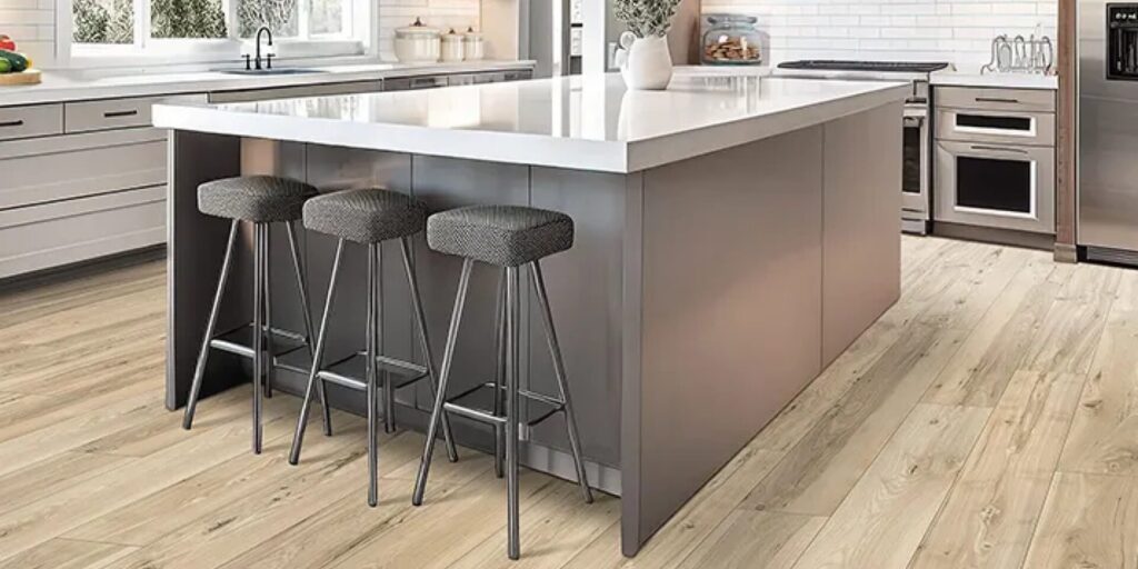 Laminate flooring in kitchen