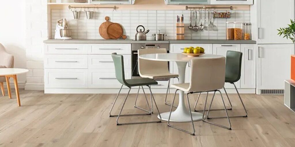 Luxury vinyl floors in kitchen